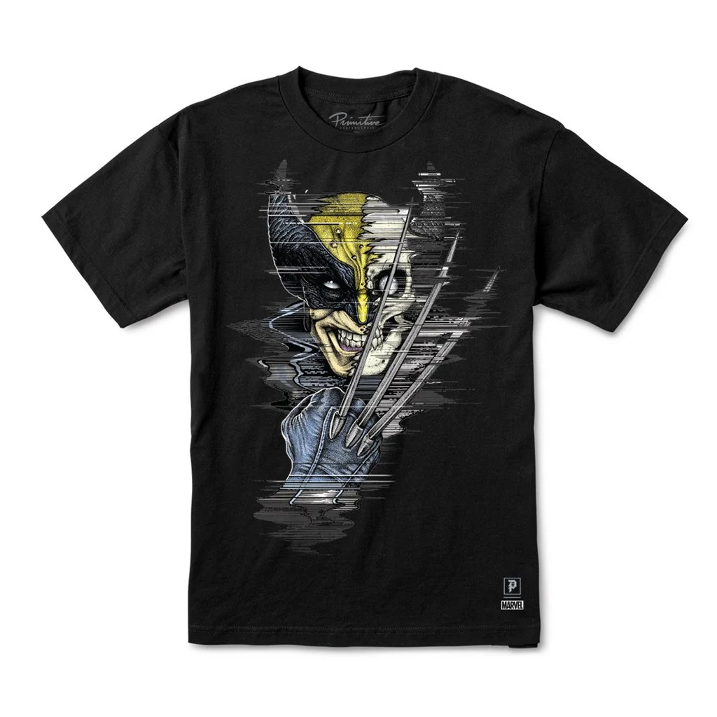 PRIMITIVE WOLVERINE VINTAGE OVERSIZED T-SHIRT BLACK