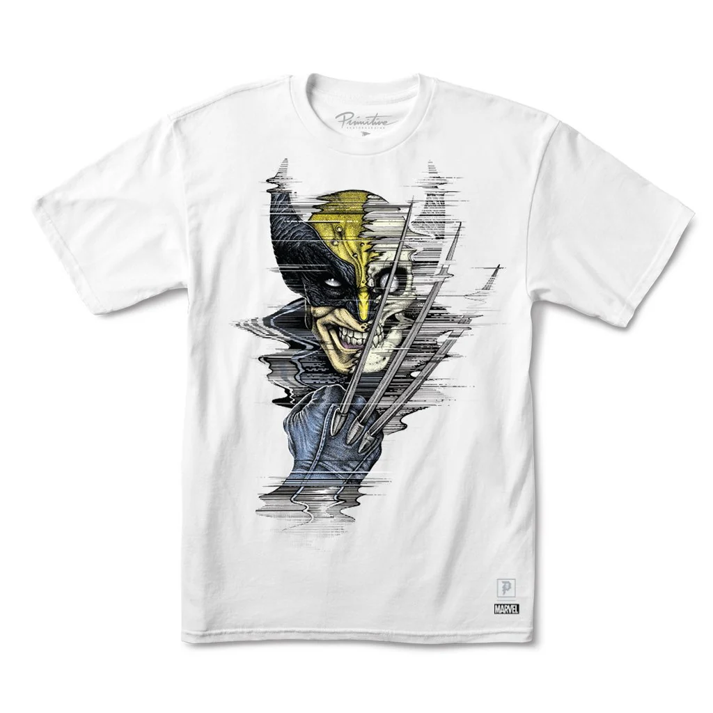 PRIMITIVE WOLVERINE VINTAGE OVERSIZED T-SHIRT WHITE