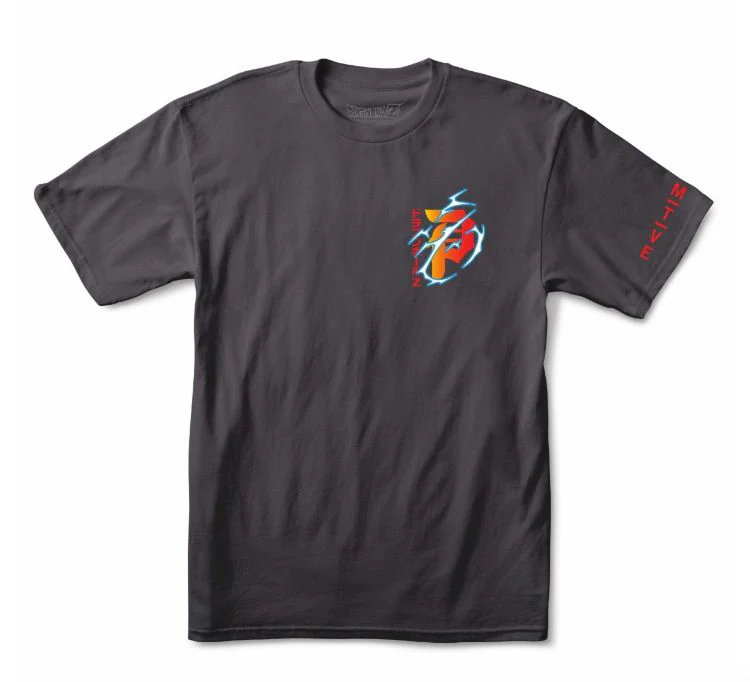PRIMITIVE X DRAGONBALL Z DIRTY "P" TEE CHARCOAL - Image 2