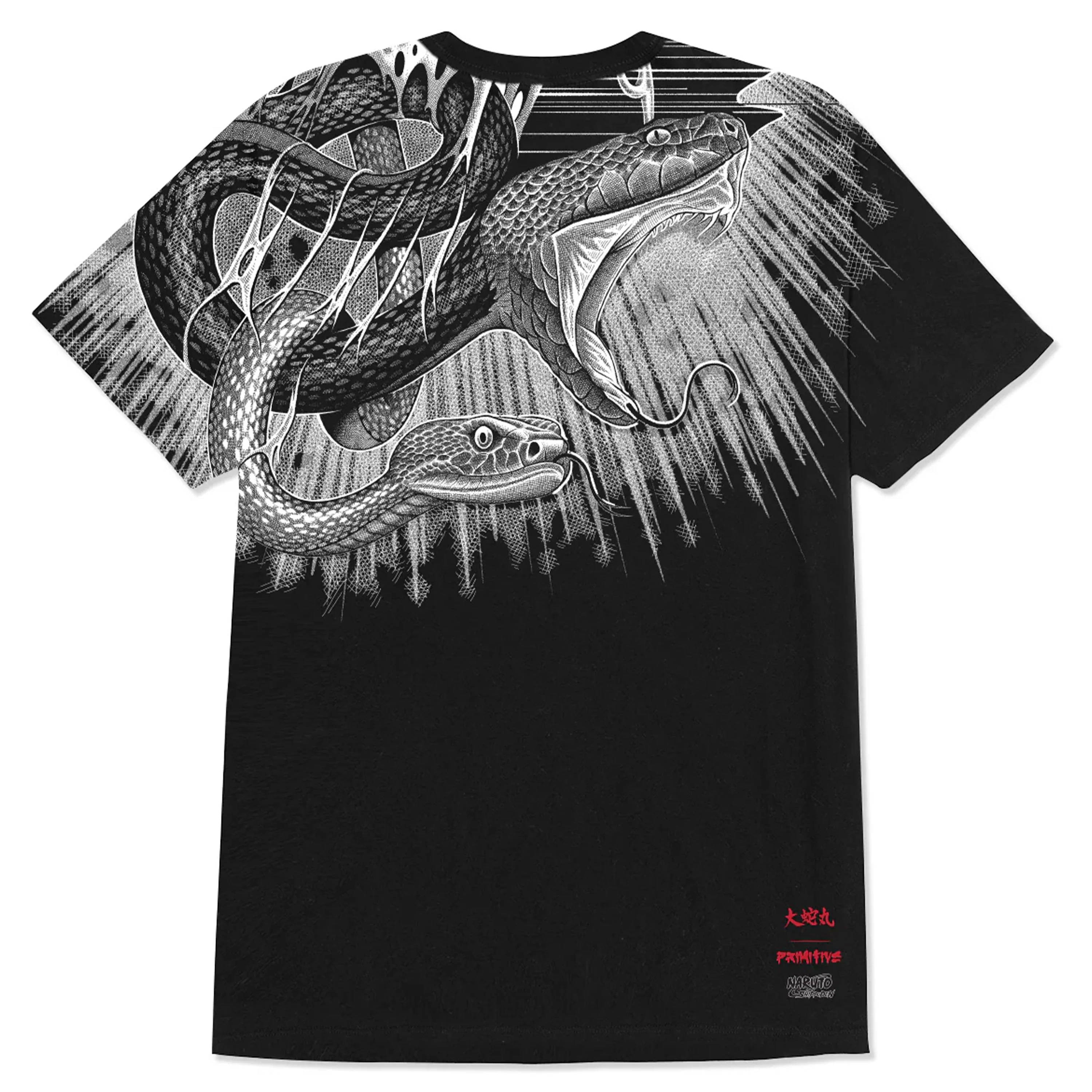 PRIMITIVE X NARUTO X PAUL JACKSON SNAKES TEE BLACK - Image 2