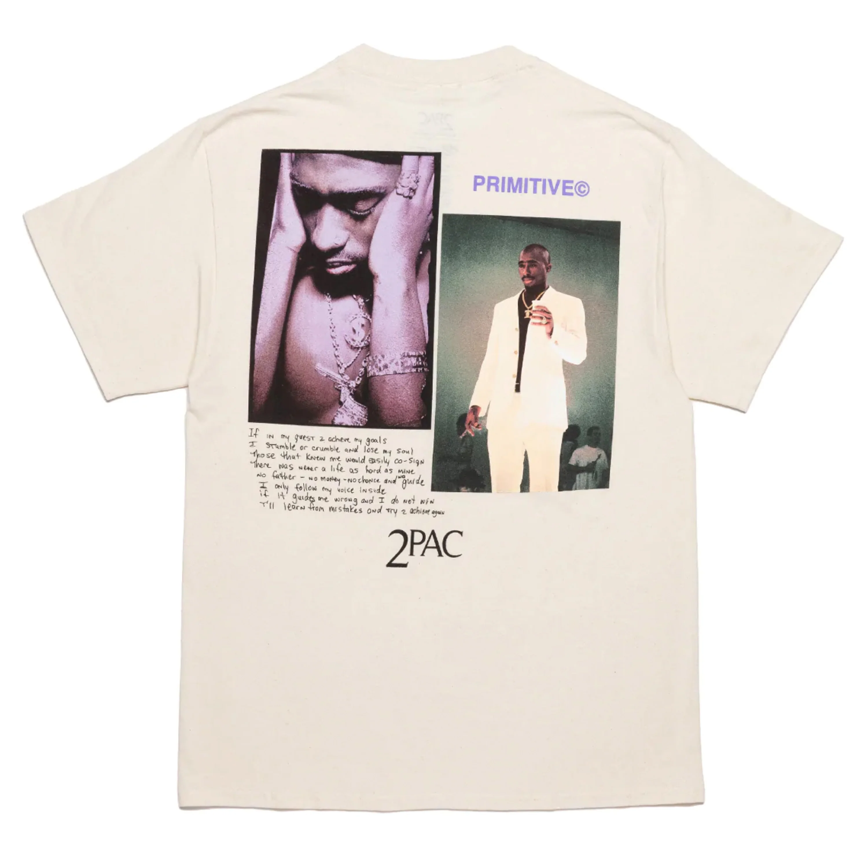 PRIMITIVE X TUPAC VOICE TEE CREAM - Image 2