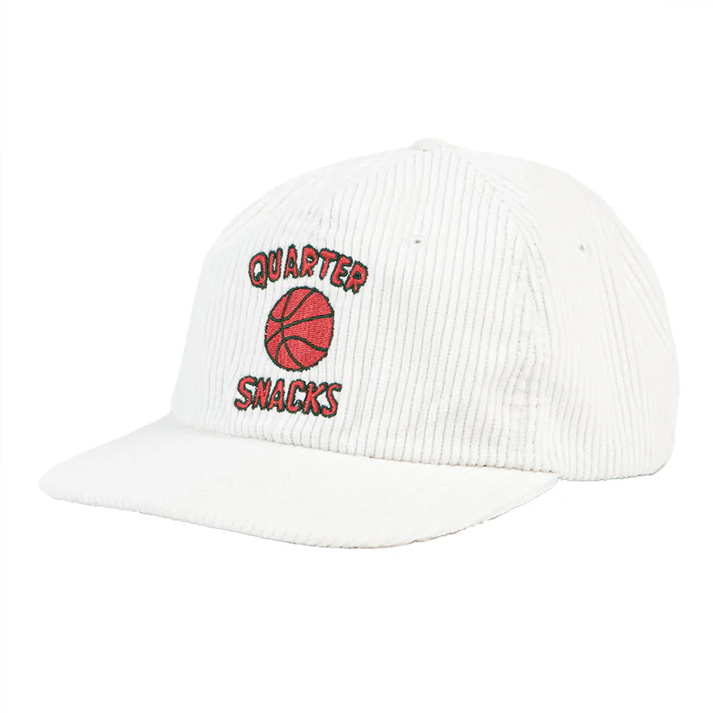 QUARTERSNACKS BALL IS LIFE CORD HAT WHITE