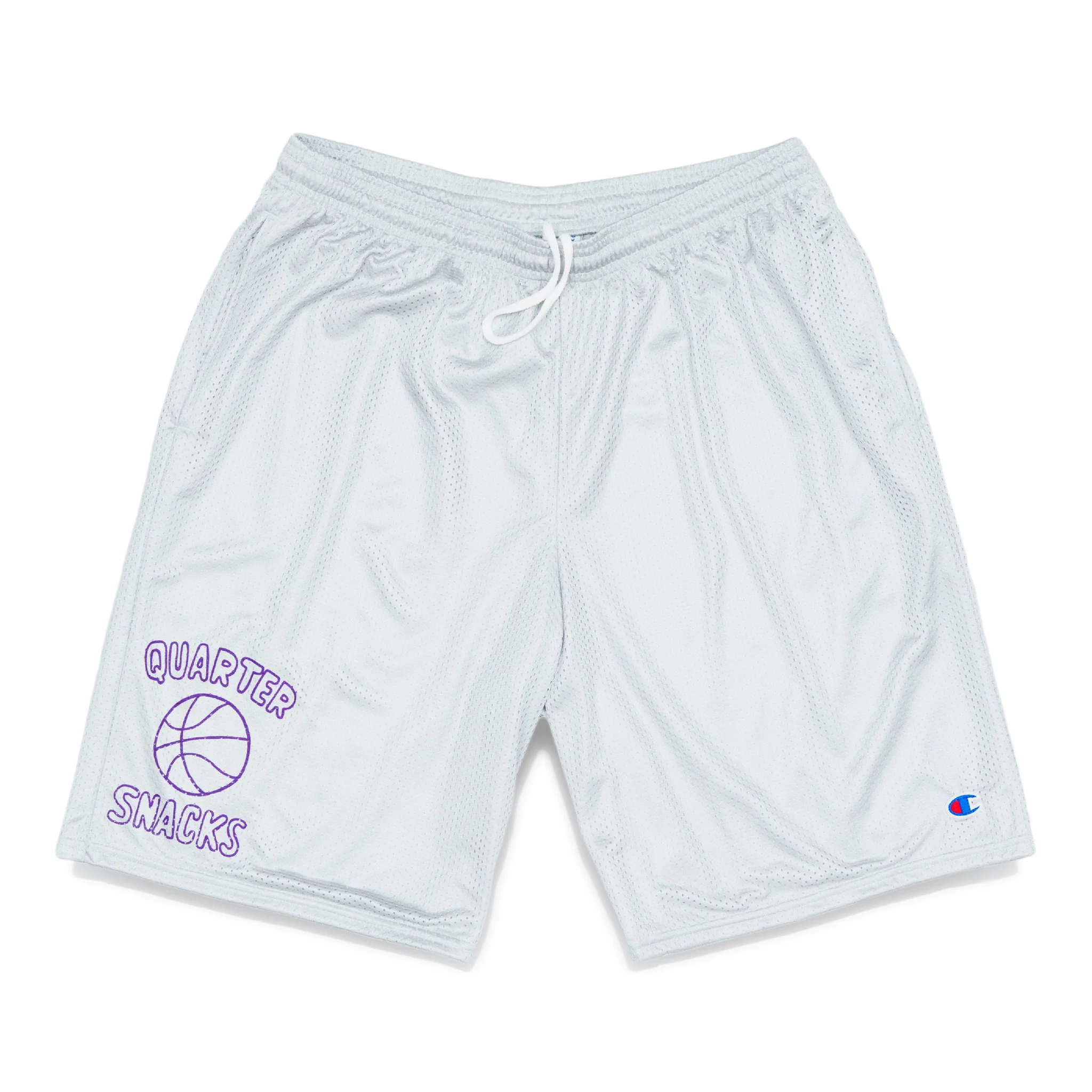 QUARTERSNACKS BALL IS LIFE MESH SHORTS GREY