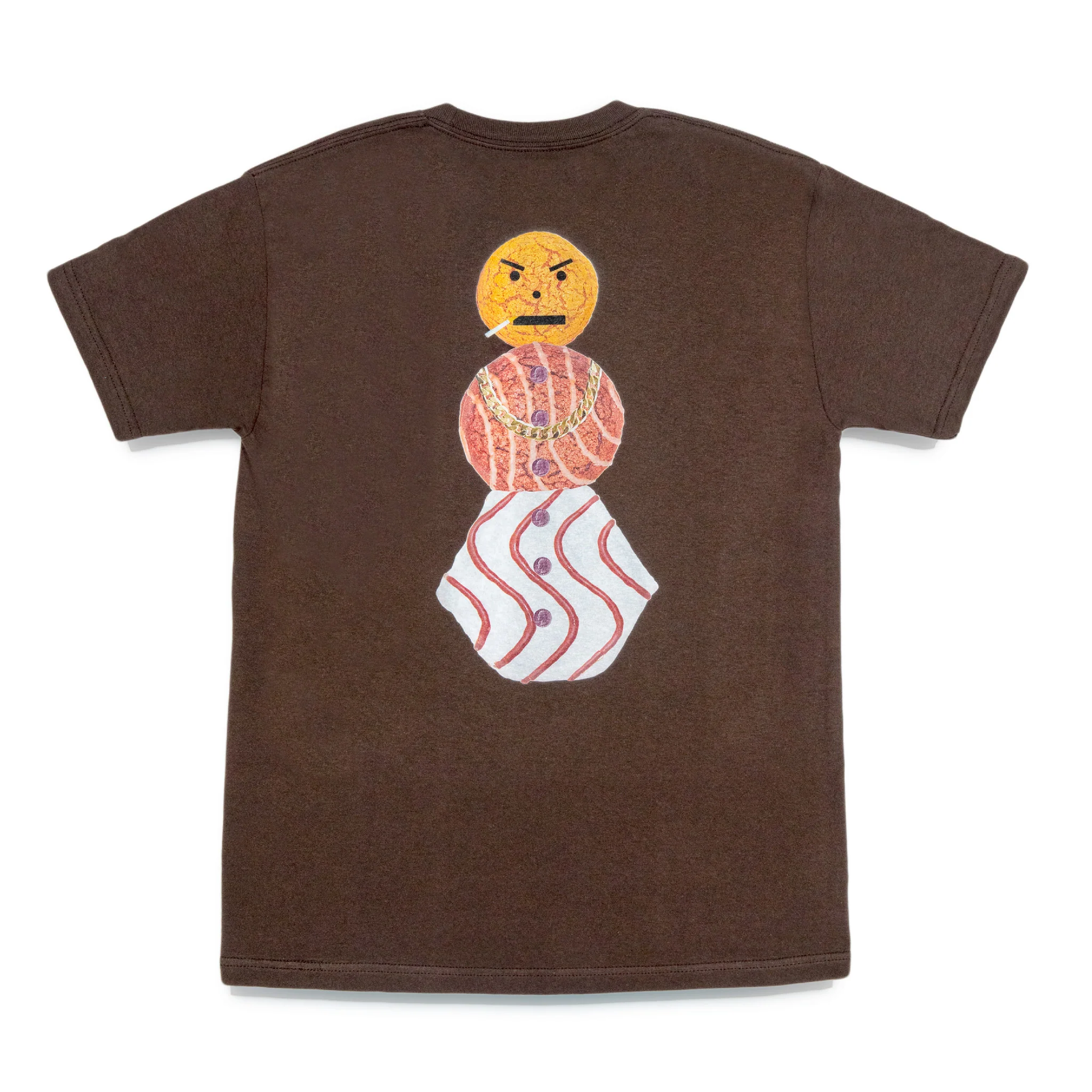 QUARTERSNACKS SNACKMAN T-SHIRT DARK CHOCOLATE