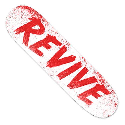 REVIVE SKATEBOARDS WHITE / RED SKETCH