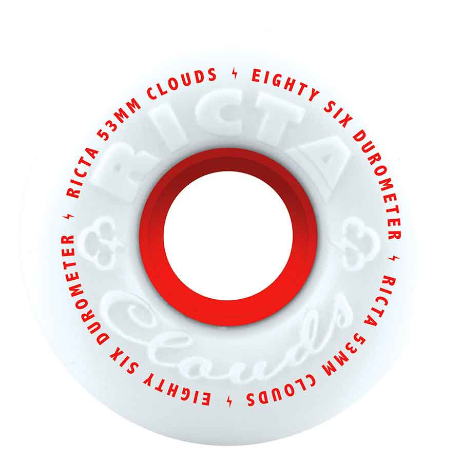 RICTA CLOUDS 86a 53mm WHITE/RED