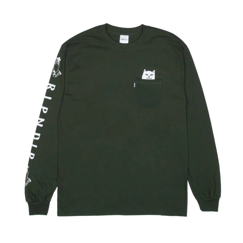 RIP N DIP LORD NERMAL LONG SLEEVE HUNTER GREEN