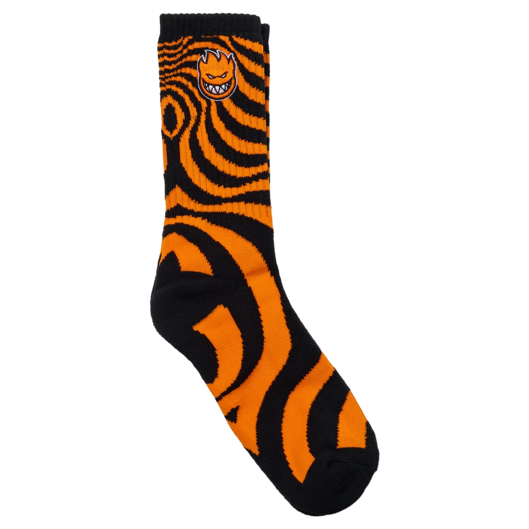 SPITFIRE BIGHEAD FILL EMB SWIRL SOCK ORANGE / BLACK