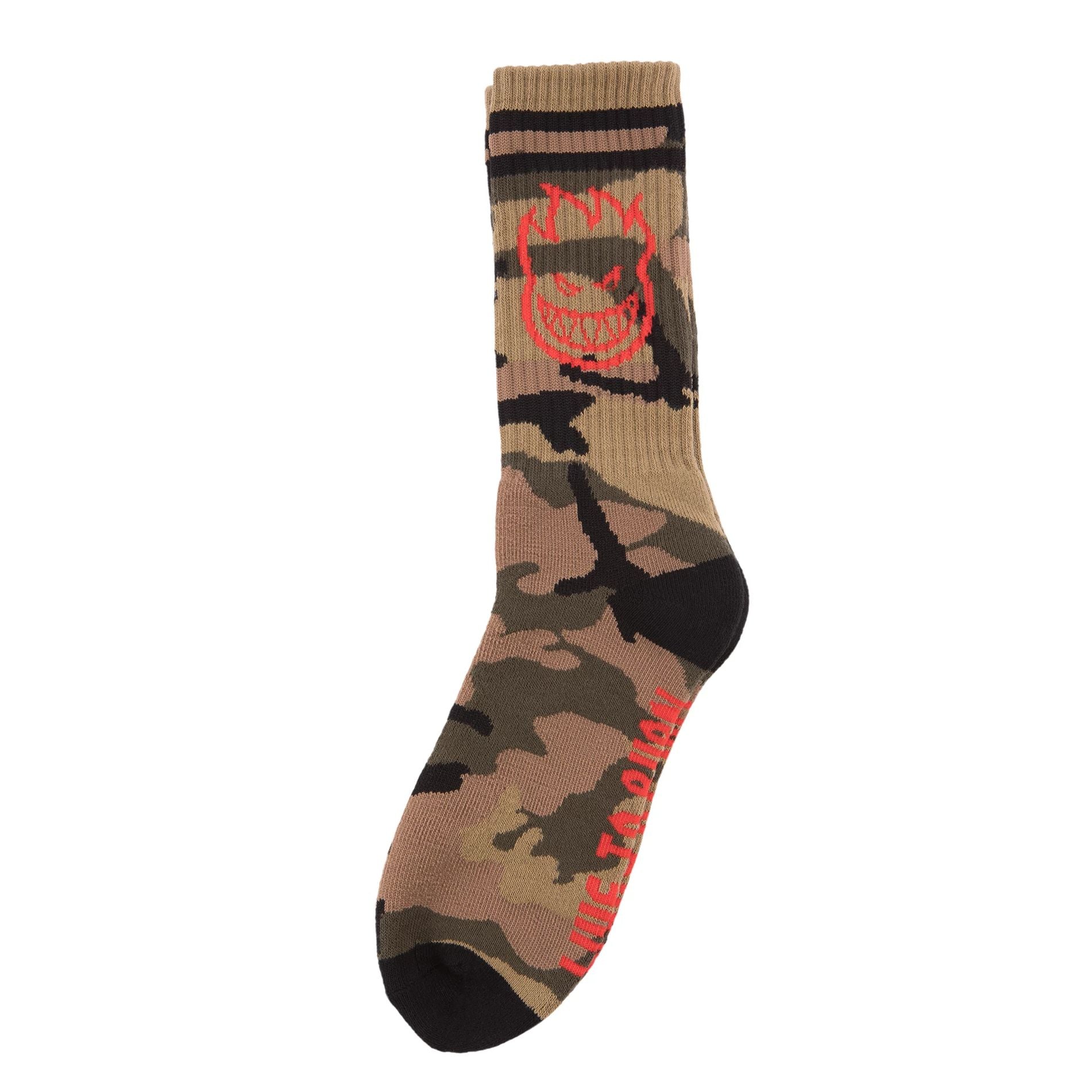 SPITFIRE BIGHEAD SOCKS CAMO/RED