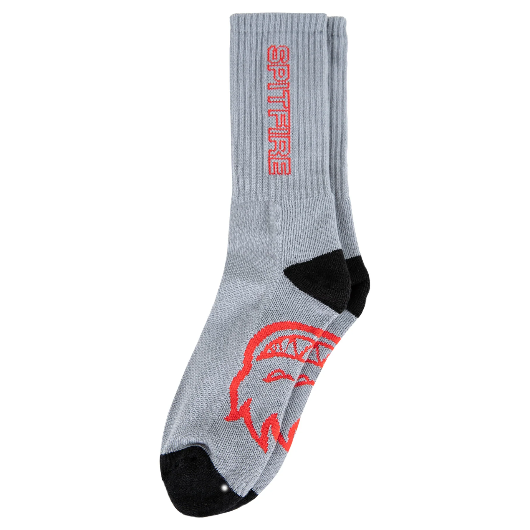 SPITFIRE CLASSIC 87' BIG HEAD SOCK HEATHER GREY/BLACK/RED