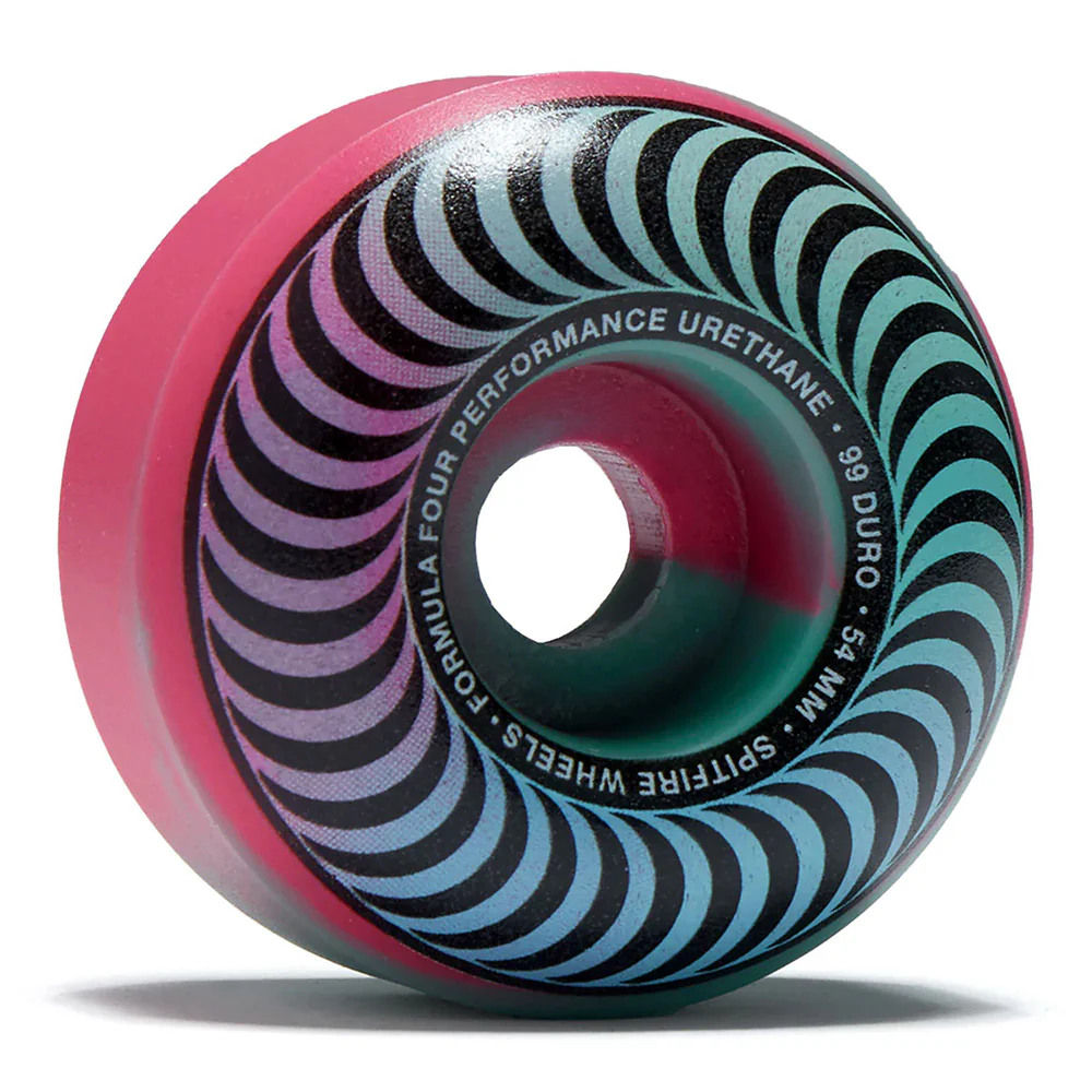 SPITFIRE F4 CLASSIC 99D 54MM PINK/TEAL SWIRL - Image 2
