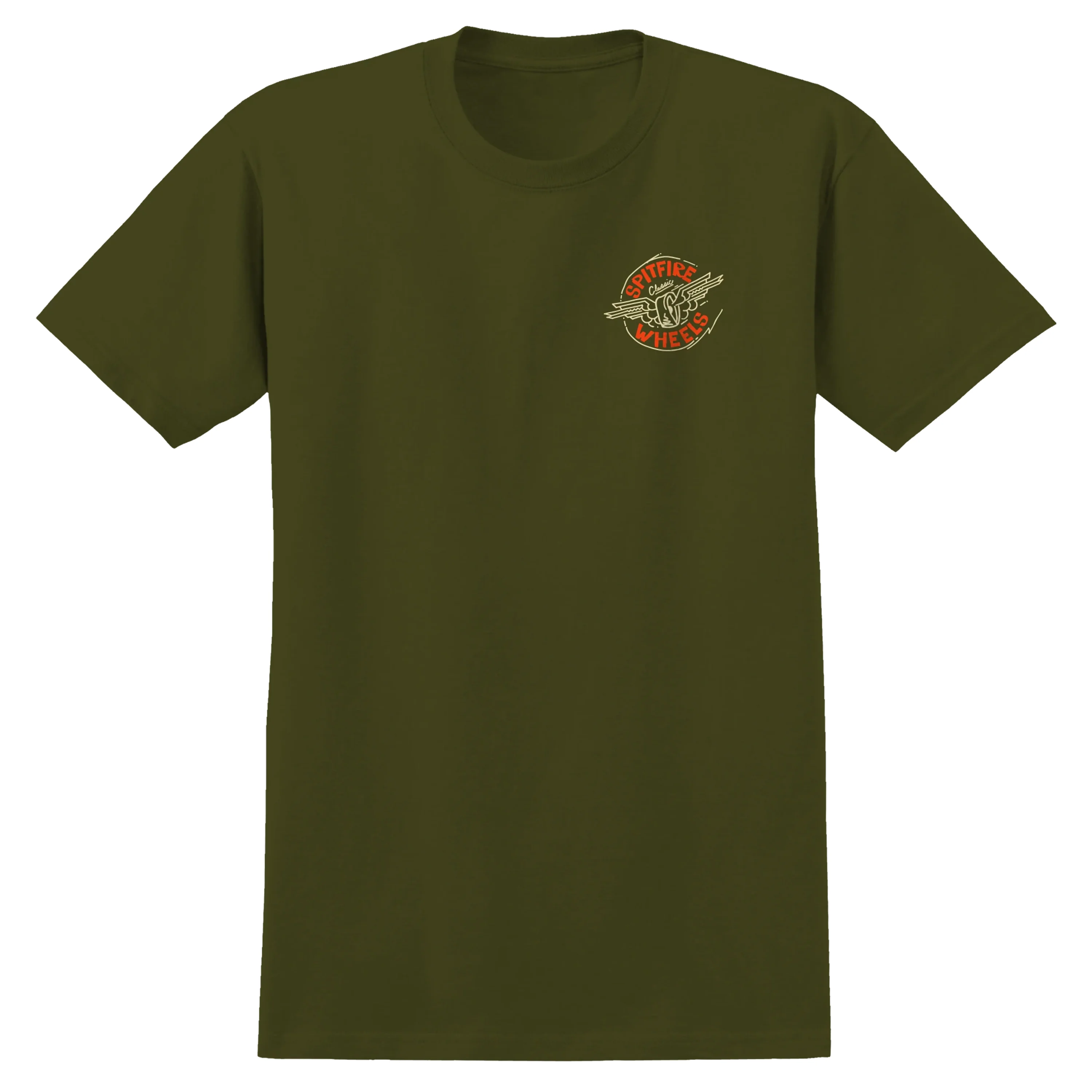 SPITFIRE GONZ FLYING CLASSIC TEE MILITARY GREEN