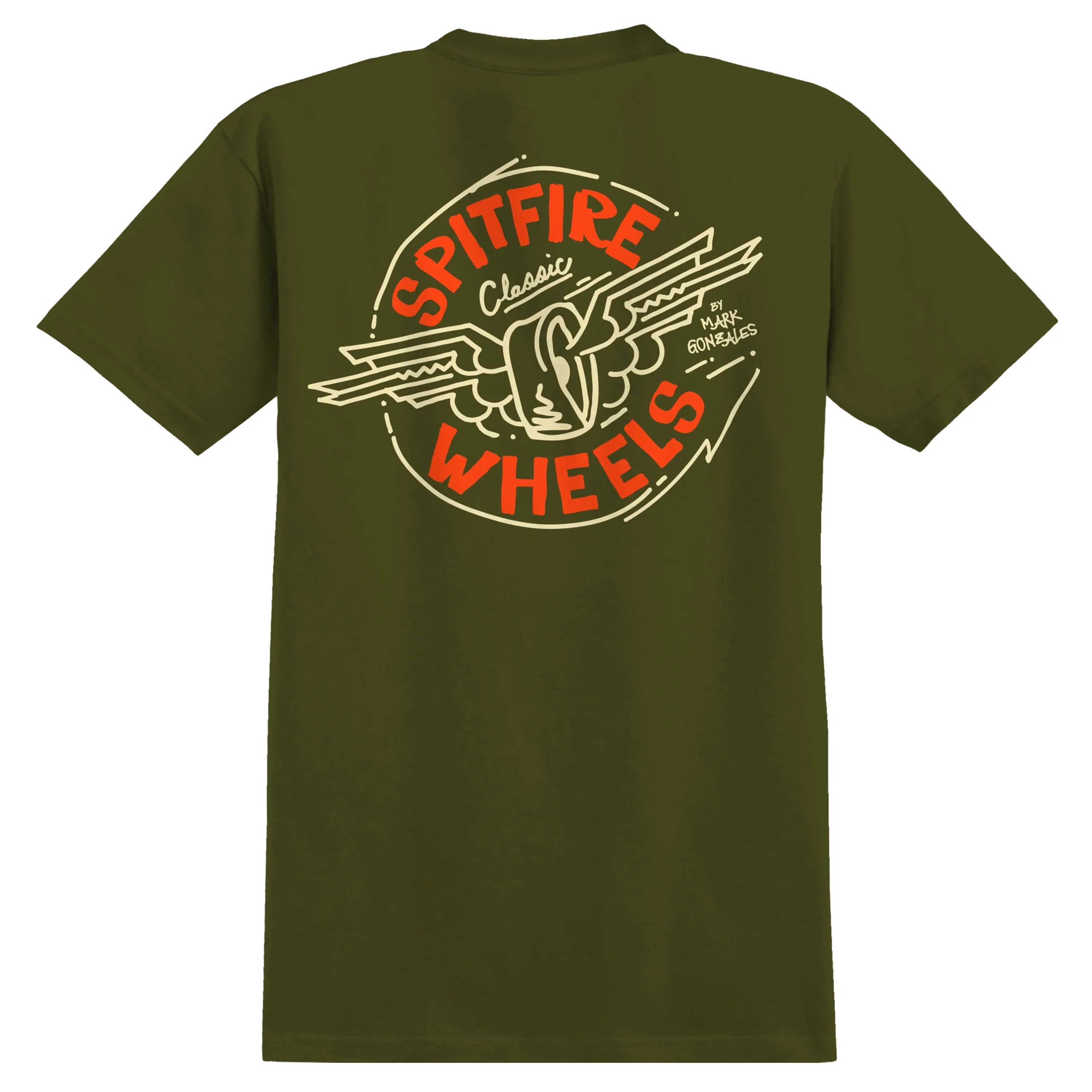 SPITFIRE GONZ FLYING CLASSIC TEE MILITARY GREEN - Image 2
