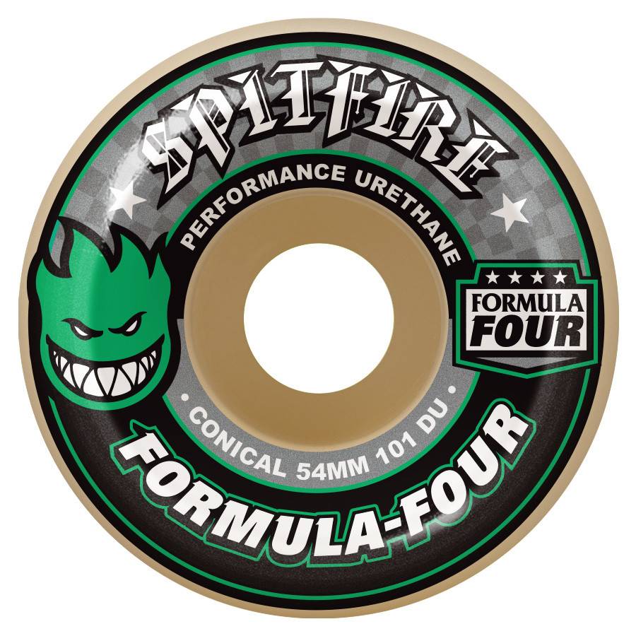 SPITFIRE FORMULA FOUR 101 CONICALS, GREEN PRINT