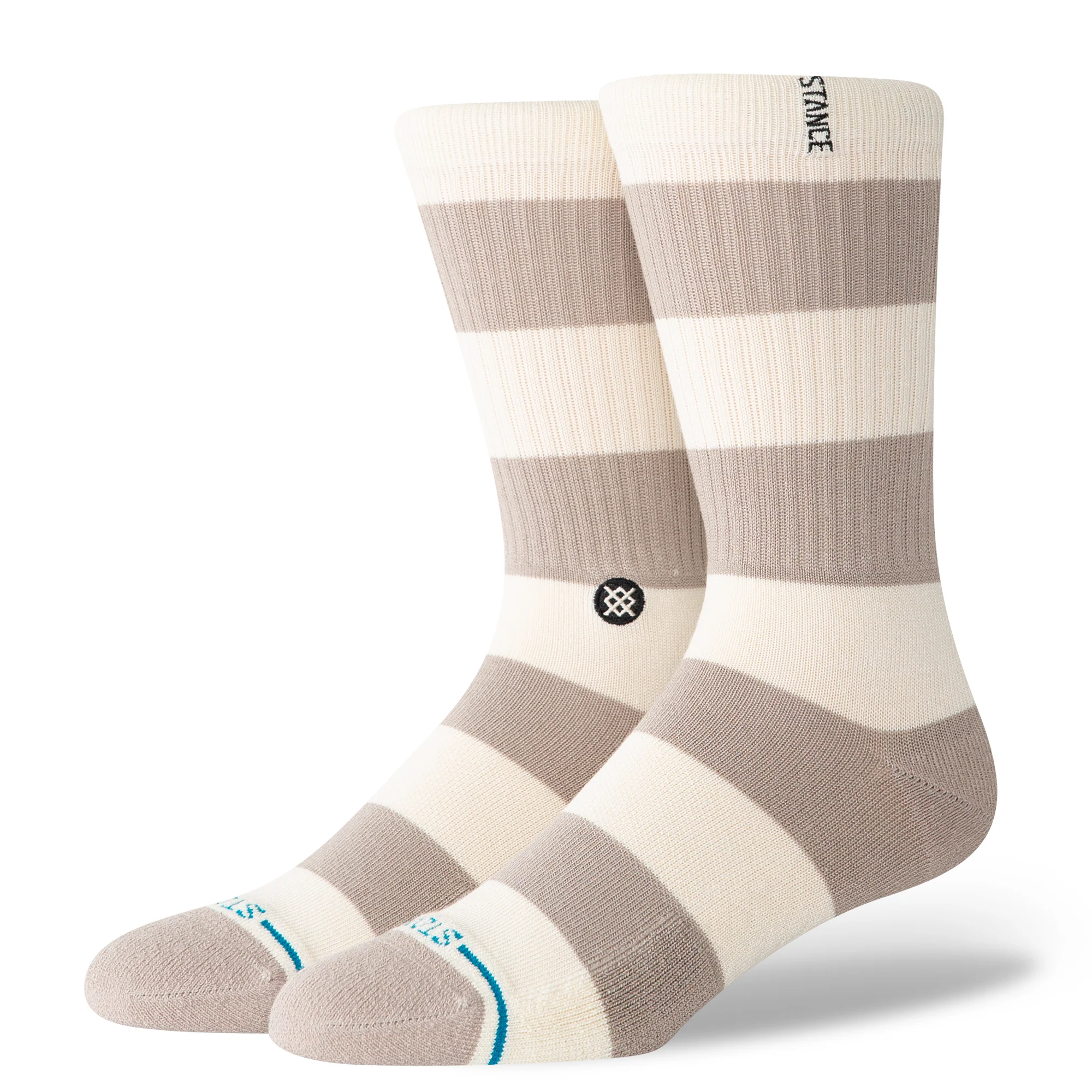 STANCE SOCKS STACKED UP STRING GREY LARGE