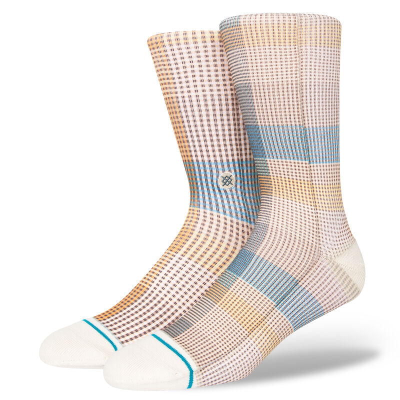 STANCE SOCKS TARTAN CREW TEAL LARGE
