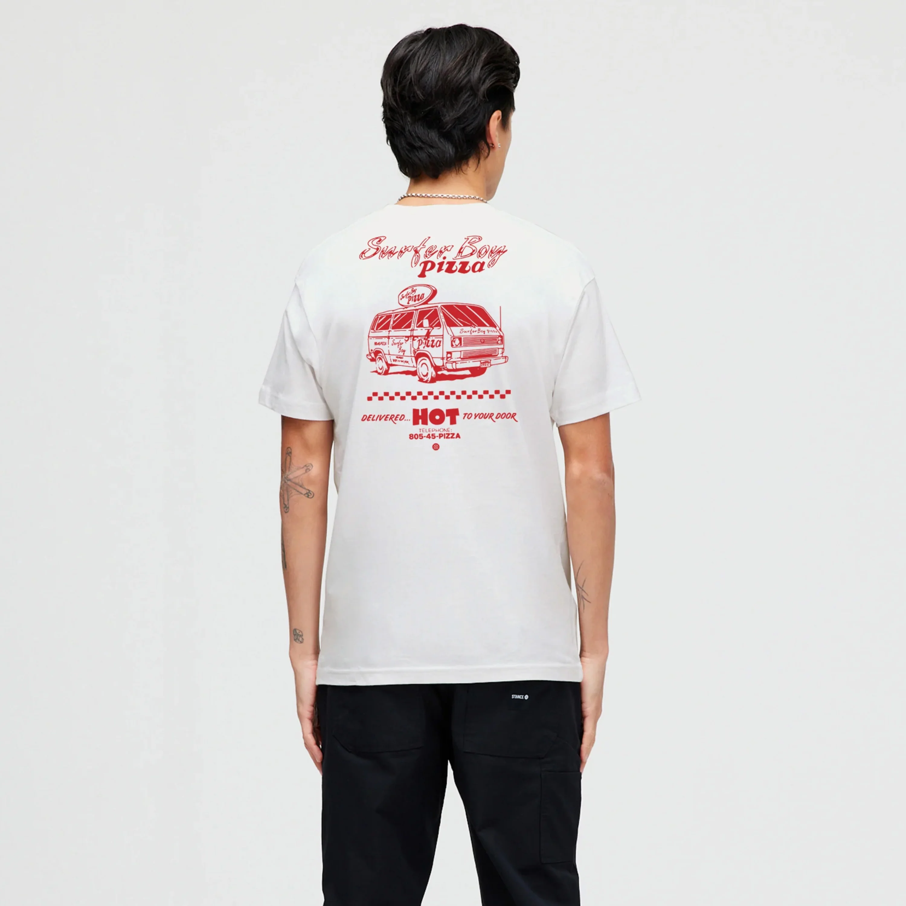 STANCE X STRANGER THINGS SURFER BOY TEE WHITE - Image 3