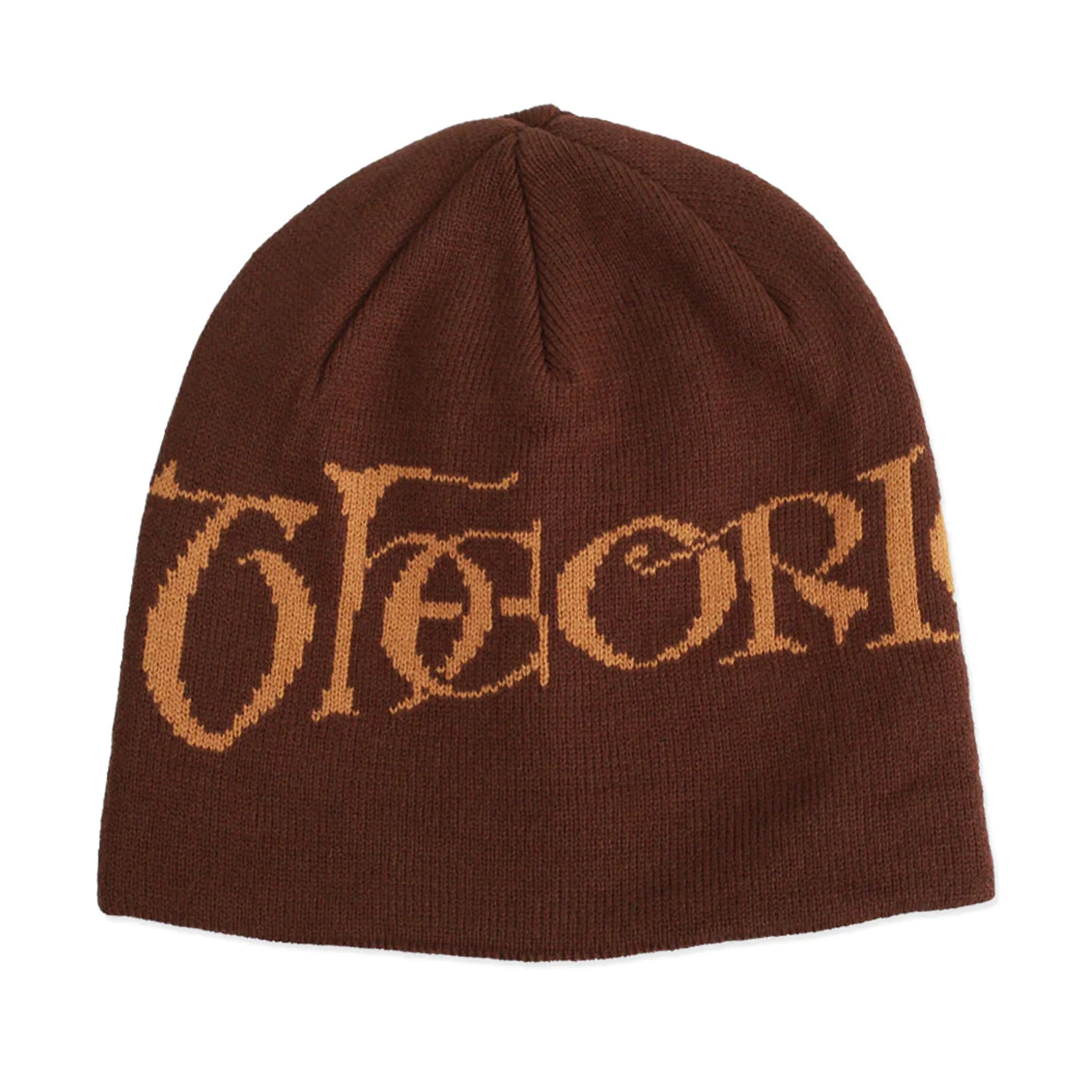 THEORIES SECRETUM JAQUARD KNIT BEANIE BURNT ORANGE