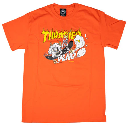 THRASHER 40 YEARS NECKFACE T-SHIRT ORANGE
