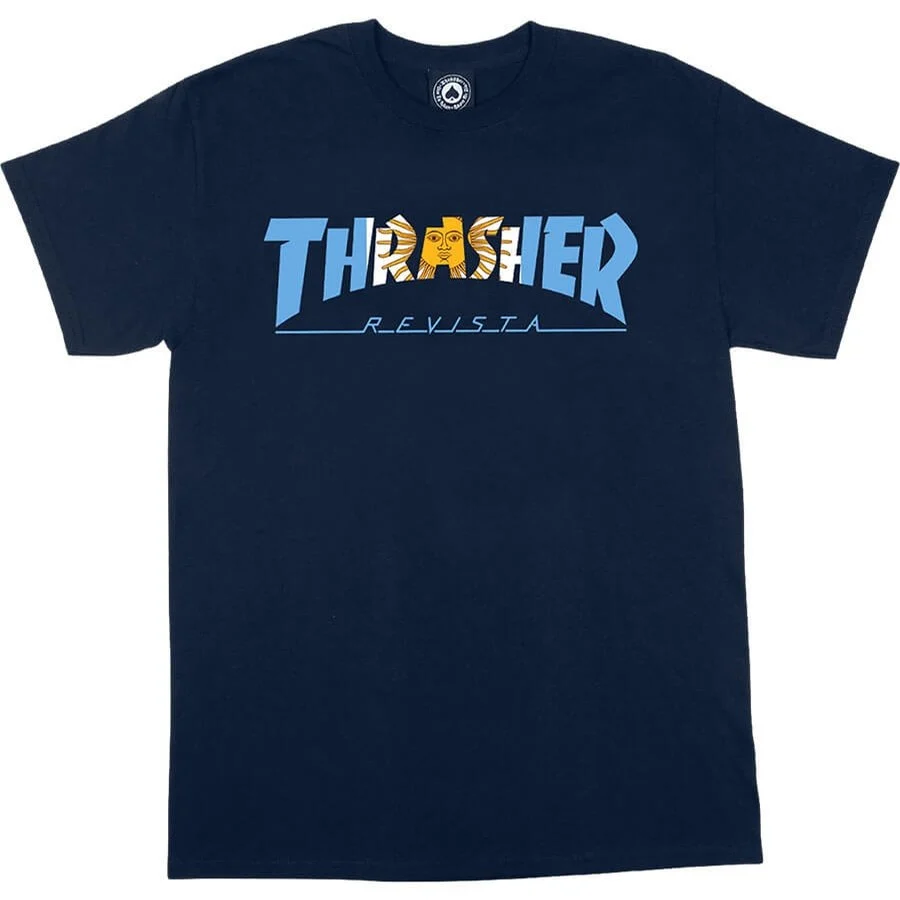THRASHER ARGENTINA LOGO T-SHIRT NAVY