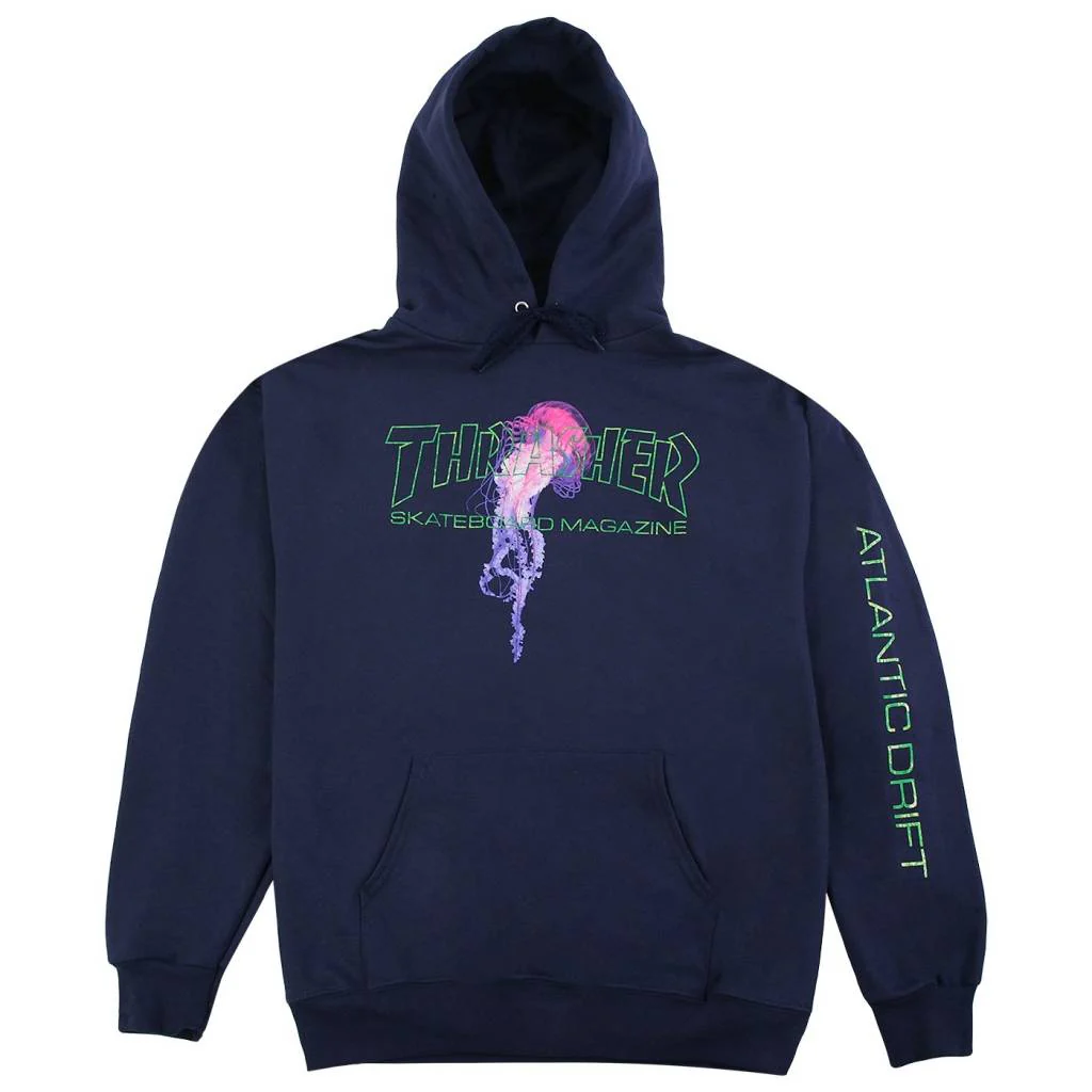 THRASHER ATLANTIC DRIFT HOODIE NAVY