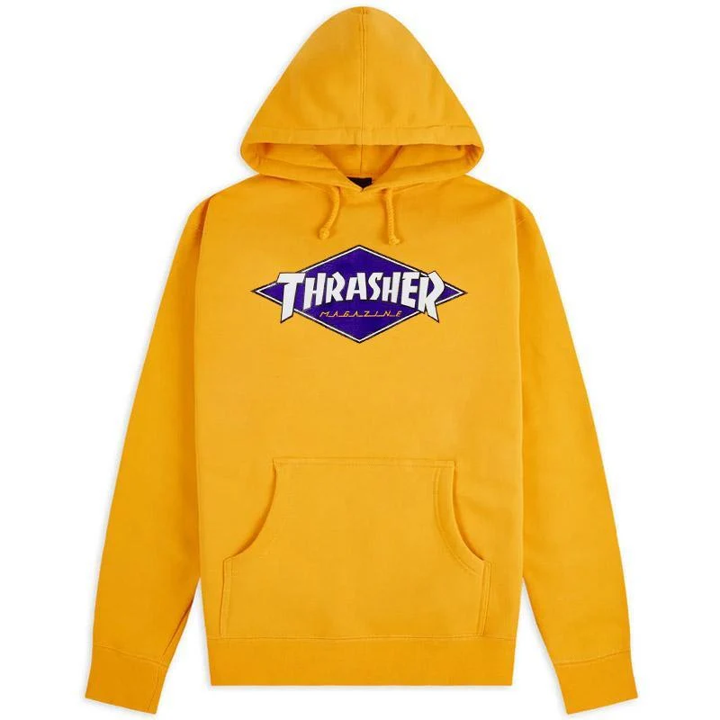 THRASHER DIAMOND LOGO HOODIE GOLD