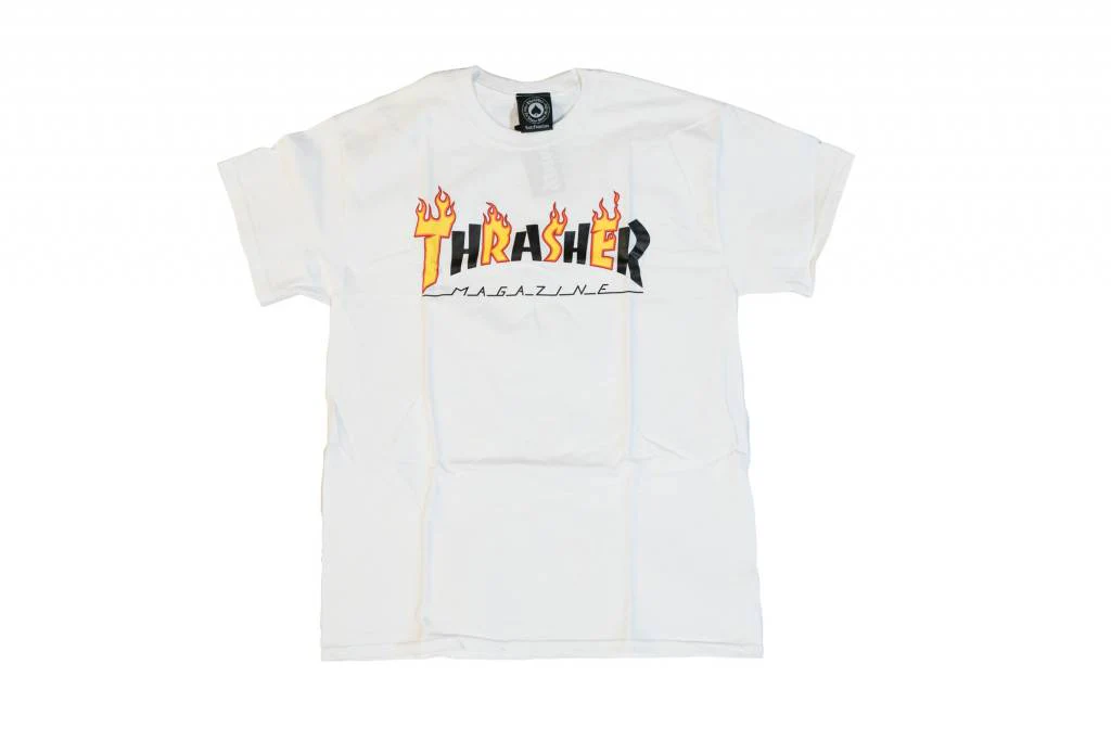 THRASHER FLAME / MAG LOGO S/S T-SHIRT WHITE