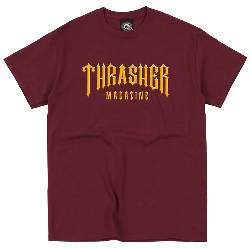 THRASHER LOW LOW LOGO TEE MAROON