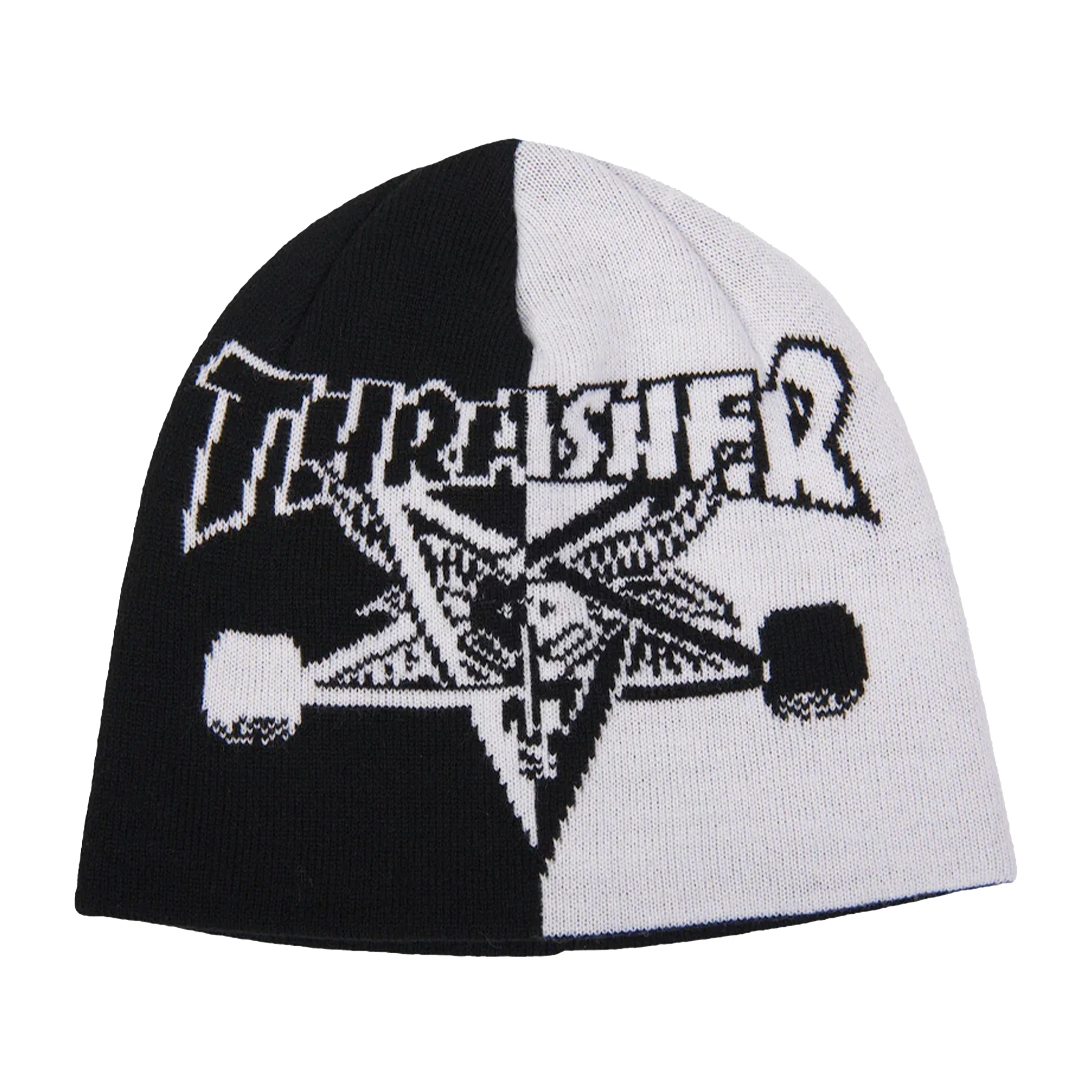 THRASHER SKATEGOAT SPLIT BEANIE BLACK / WHITE