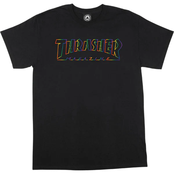 THRASHER SPECTRUM LOGO T-SHIRT BLACK