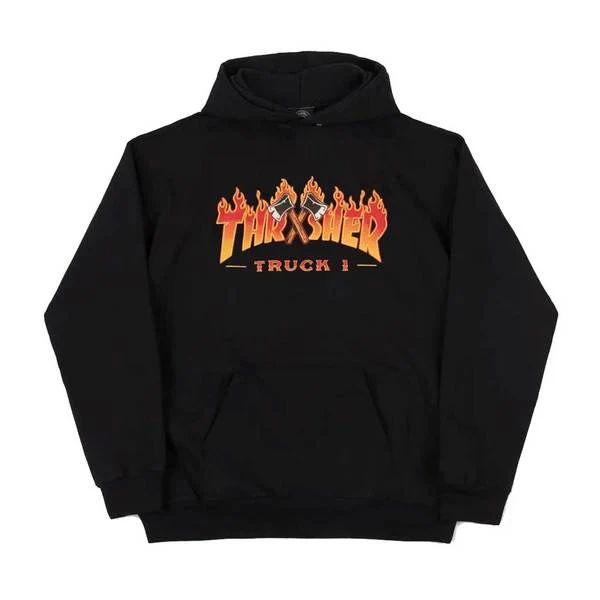 THRASHER TRUCK 1 HOODIE BLACK