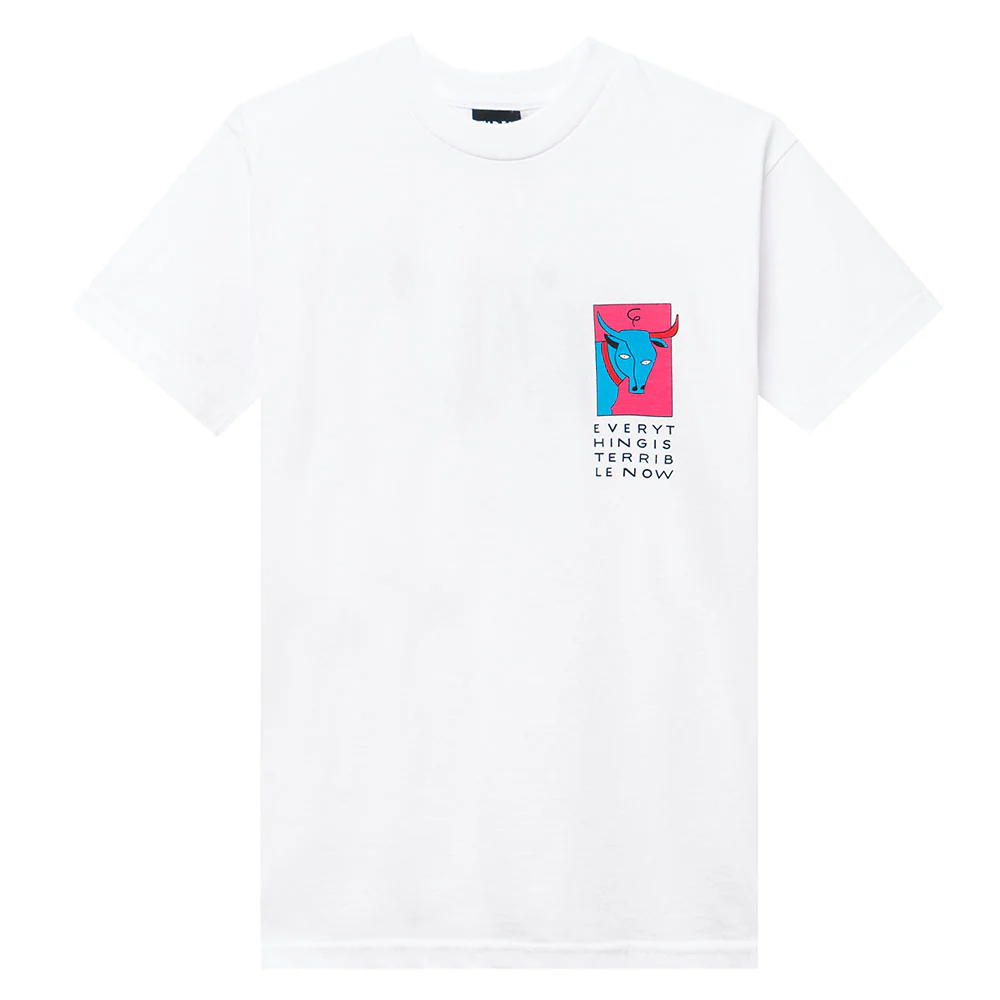 TIRED TERRIBLE BULL TEE WHITE