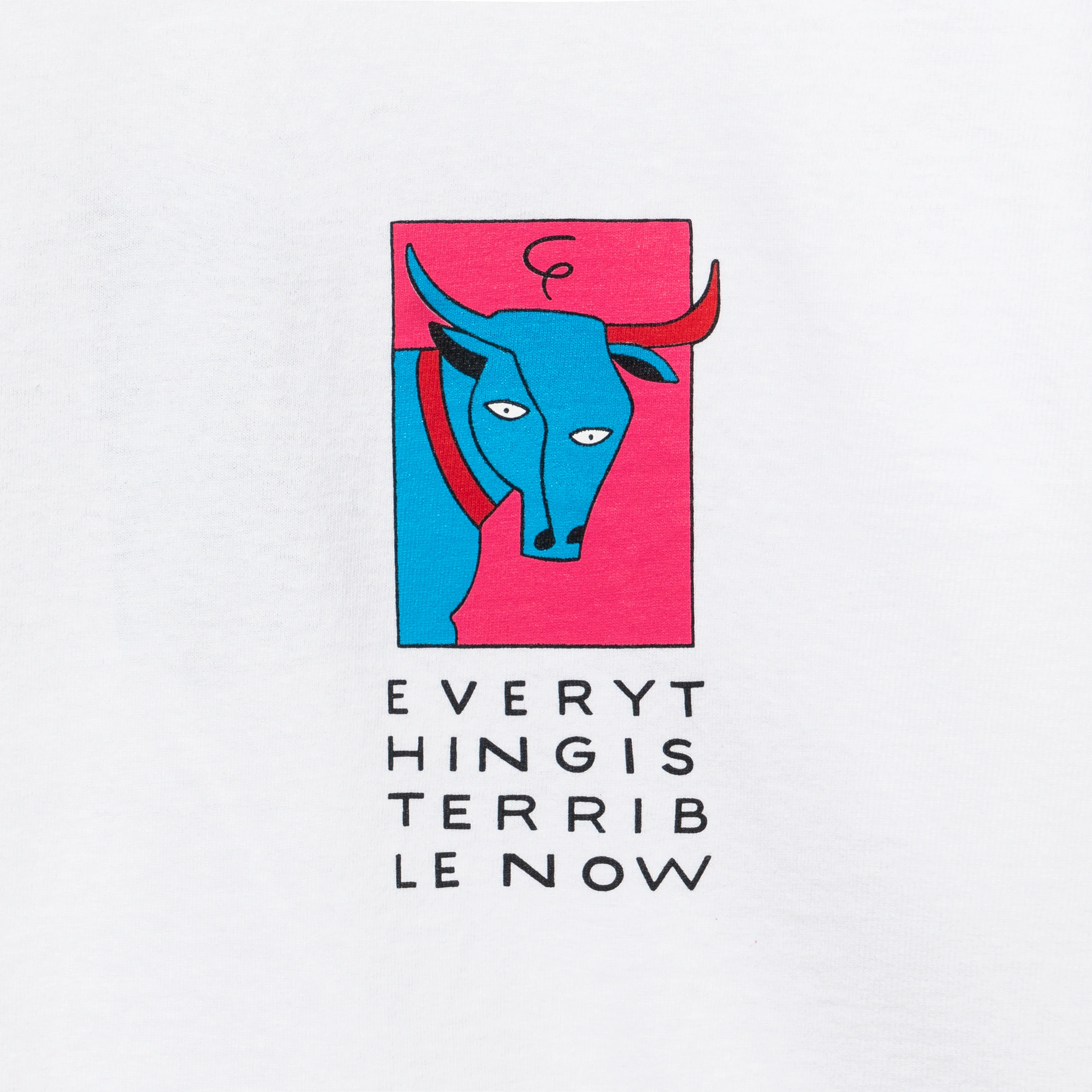 TIRED TERRIBLE BULL TEE WHITE - Image 3