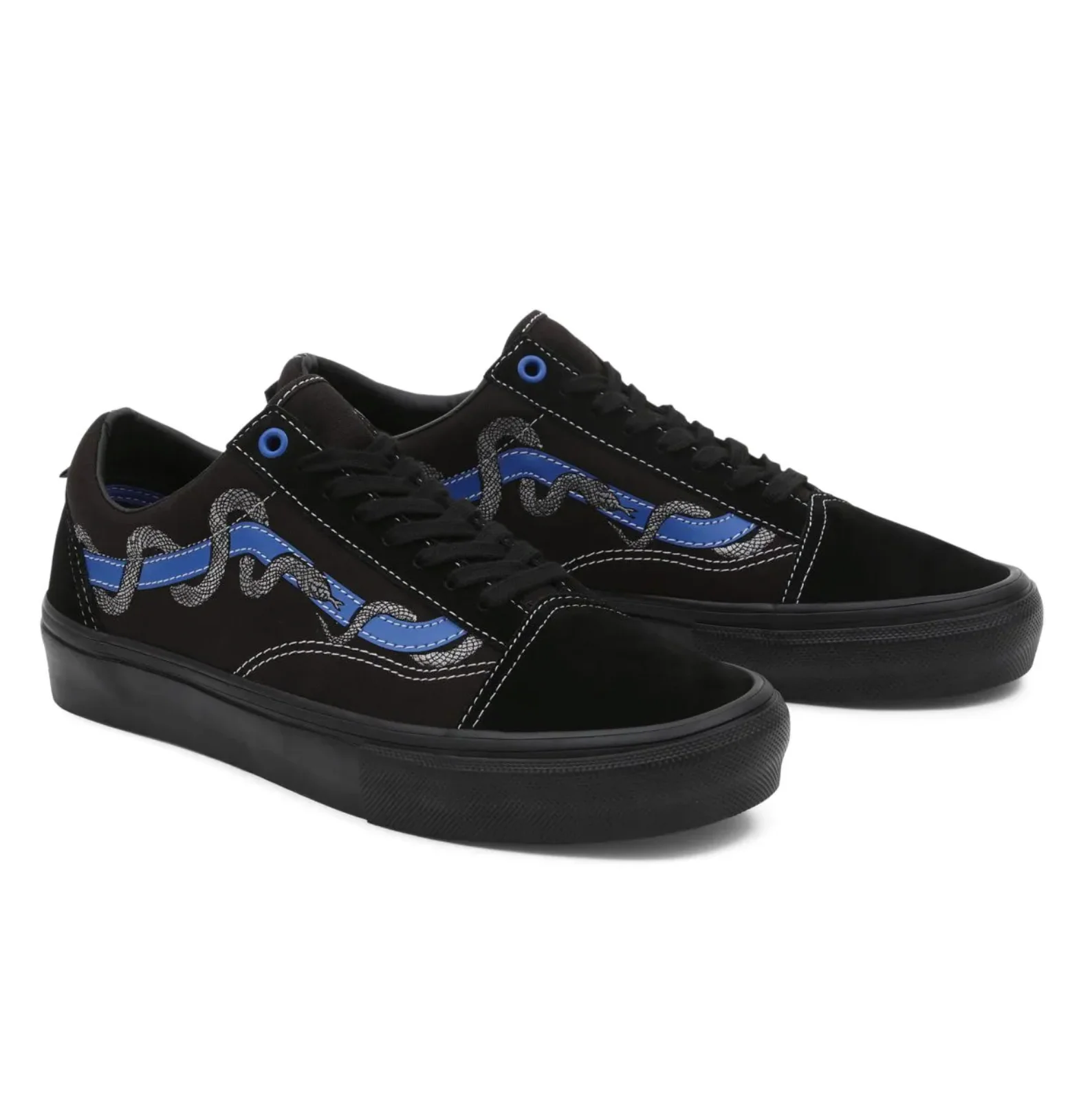 VANS SKATE BREANA GEERING OLD SKOOL BLUE / BLACK - Image 2