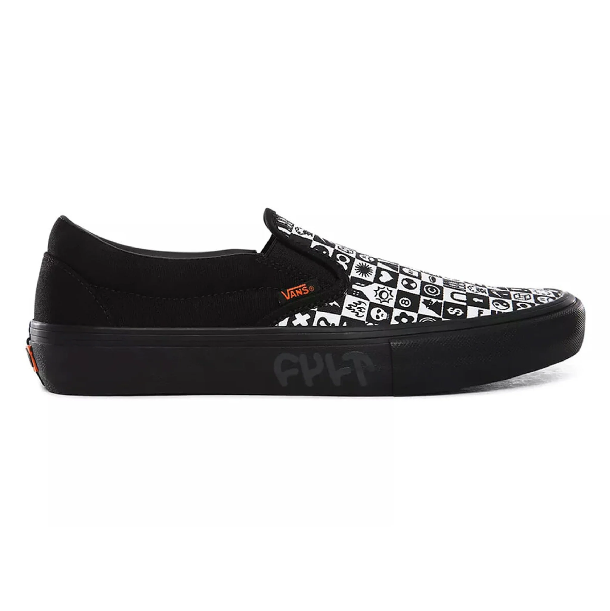 VANS X CULT SLIP ON PRO BLACK CHECKER