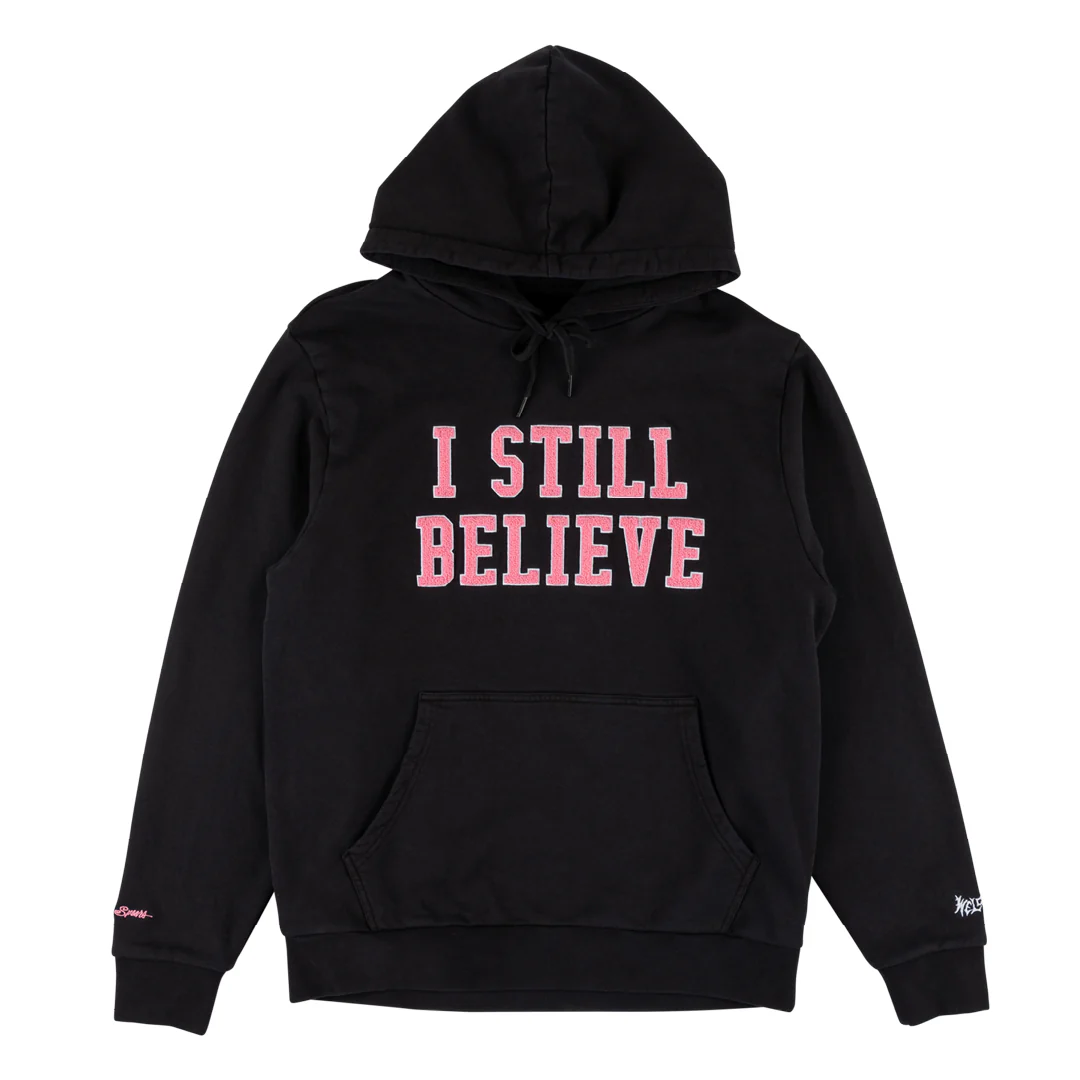 WELCOME X BRITNEY BELIEVE PIGMENT-DYED HOODIE BLACK