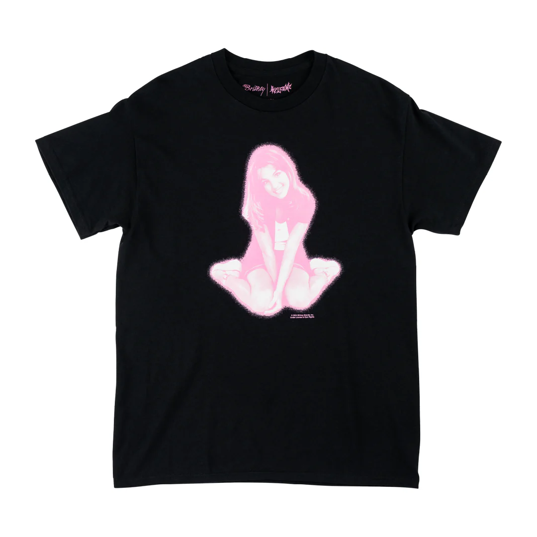 WELCOME X BRITNEY FLOWER TEE BLACK
