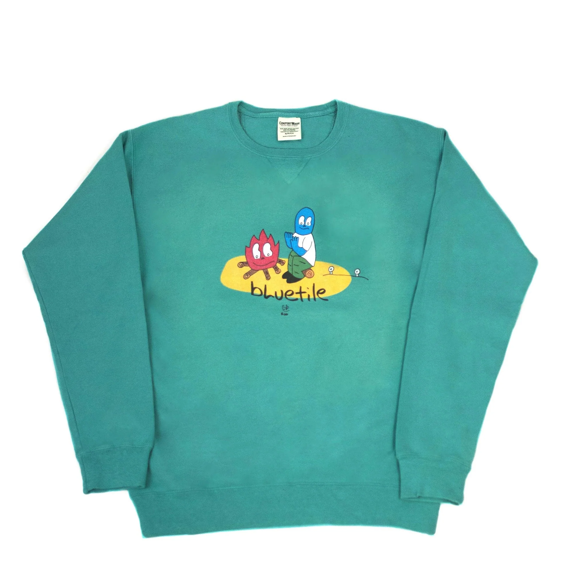 BLUETILE CAMP FIRE CREWNECK SPANISH MOSS