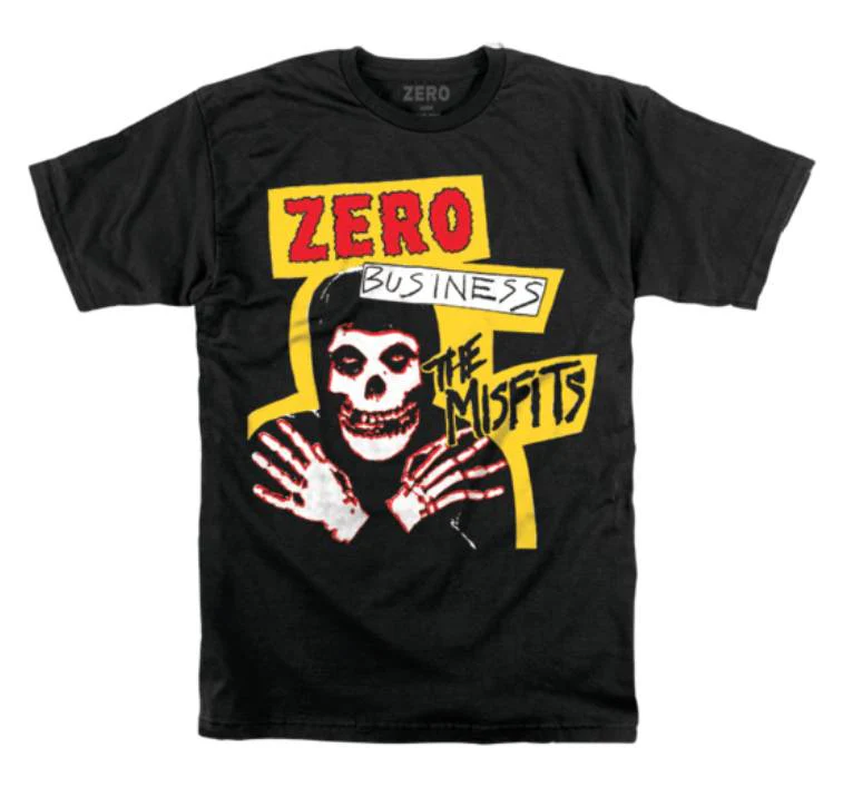 ZERO X MISFITS ZERO BUSINESS T-SHIRT BLACK